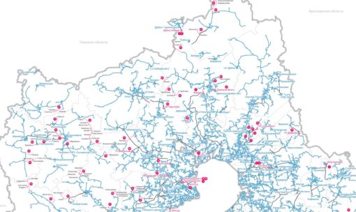 Схема газоснабжения ленинградской области на карте