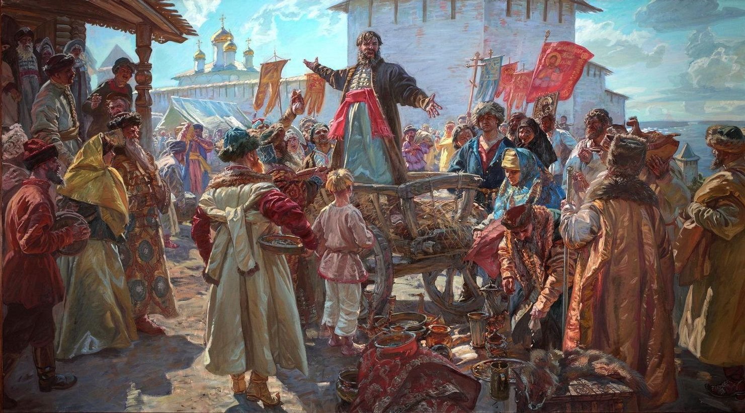 Русский народ героический народ. Картина воззвание Минина 1612. Воззвание Кузьмы Минина к нижегородцам в 1611.